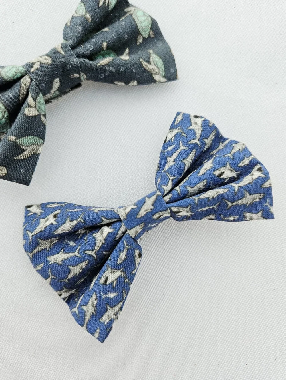 Kids Sea Creature Bow Hair Clips - Blue and Teal